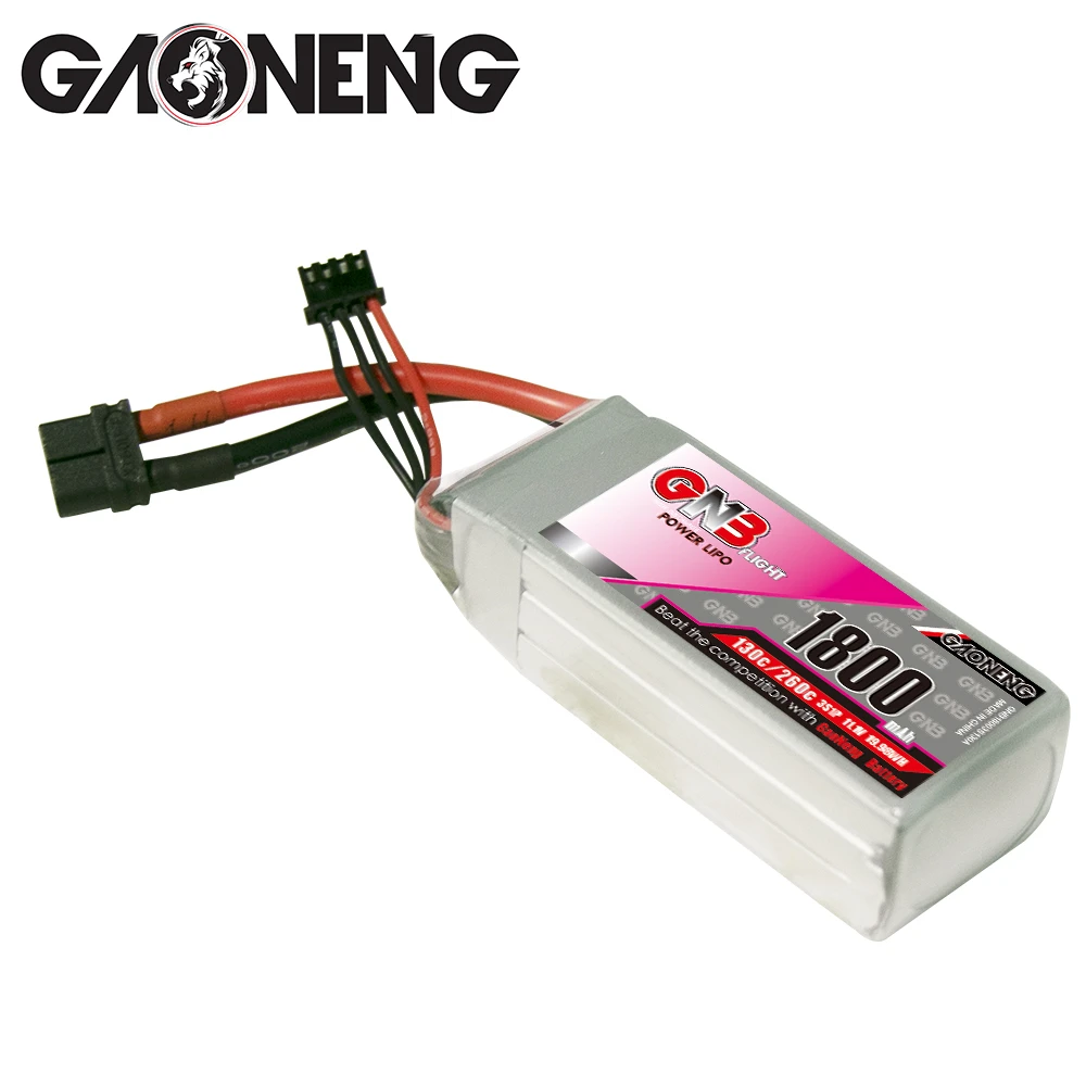 Аккумулятор Gaoneng GNB 1800 мАч 3S1P 11 1 В 130C/260C Lipo с разъемом XT60 для вертолета самолета RC FPV