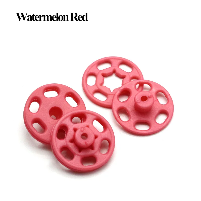 Watermelon Red 15 шт. 7 мм/10 мм/13 мм/15 мм/18 мм/21 мм маленькие абс пластиковые оснастки крепеж пресс-Кнопка шпильки Швейные аксессуары - Цвет: Watermelon Red