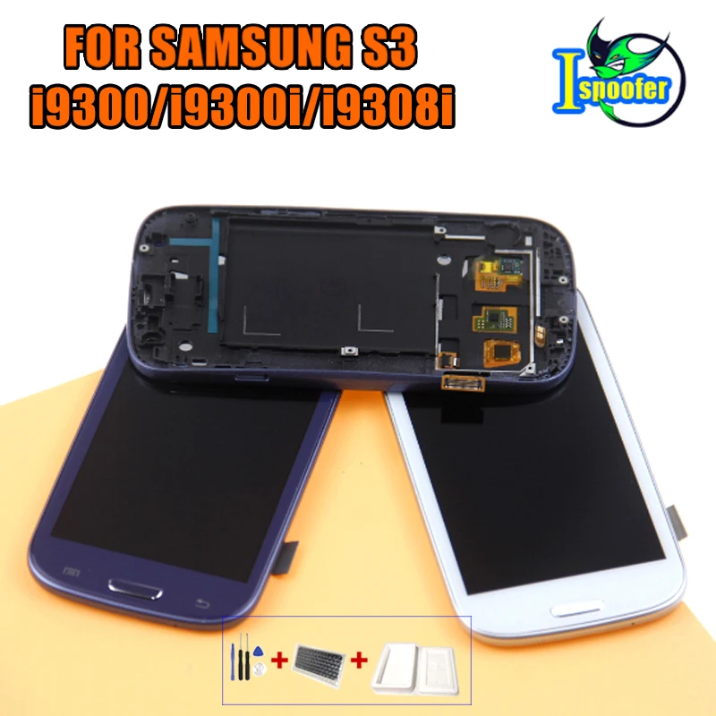 ЖК дисплей и тачскрин с рамкой для Samsung Galaxy S3 i9300 i9300i i9301 i9308i i9301i SAMSUNG S3|Экраны