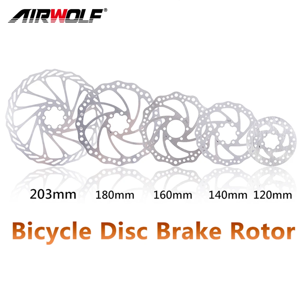 

AIRWOLF Bicycle Disc Brake Rotor 203 180 160 140 120 mm Hydraulic Disc Brake Pads For Mountain or Road Bike 6 Bolts Brake Rotors