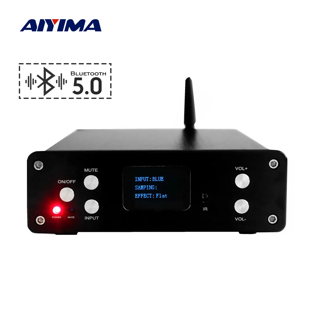 AIYIMA 2 1 Bluetooth 5 0 цифровой домашний усилитель STA326 CSR8675 30Wx2 + 60 Вт сабвуфер OLED