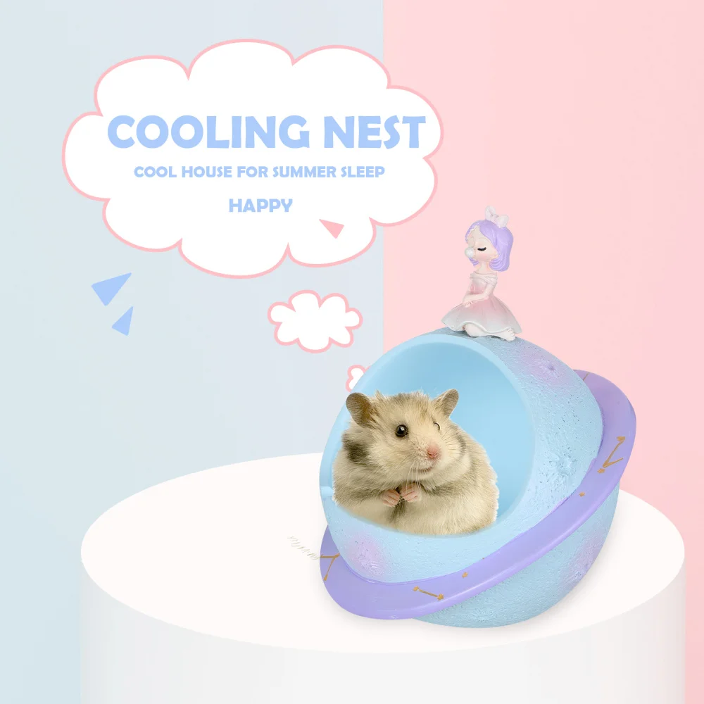 

Resin Hamster Sleep Nest Small Hut Summer Cooling Hideout for Pet Hamster