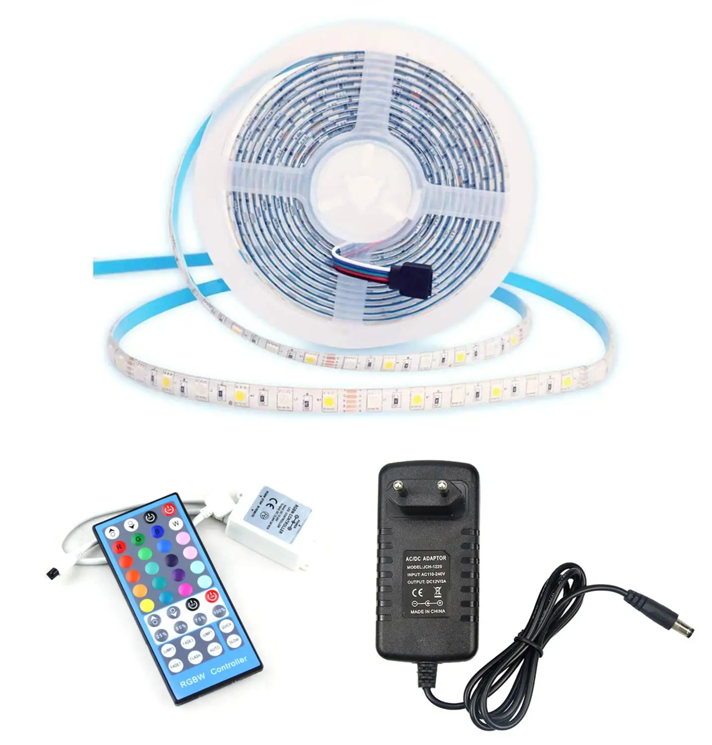 

RGBWW RGBW Led Strip 12V 5050 5M 10M Waterproof RGBW RGBWW 12V LED Strip Neon light 40key Remote Controller 12V Adapter Full Set