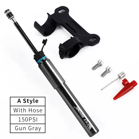 A Gun Gray 150PSI WEST BIKING портативный велосипедный насос 150PSI Presta/Schrader Road MTB горный велосипед насос велосипедный насос ручной насос для велосипеда - Цвет: A Gun Gray 150PSI