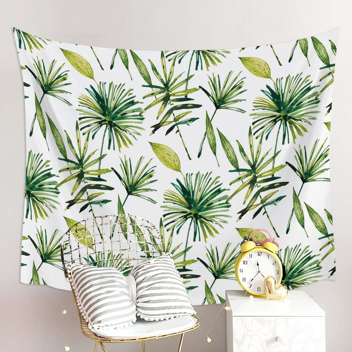 Зеленый тропический настенный гобелен для спальни | Дом и сад
