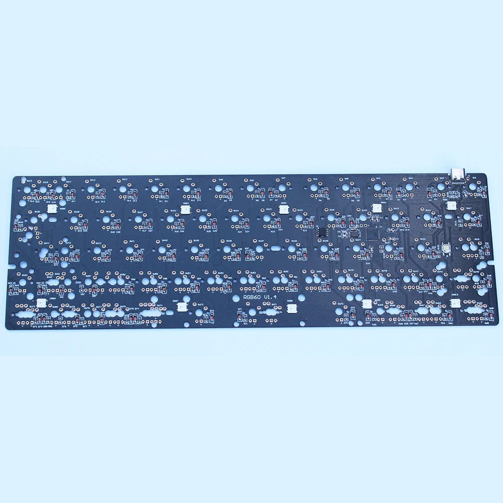 RGB60 PCBA Тип C светодиодный подсветкой снизу RGB QMK редактируемое Poker2 чистый HHKB Minila XD60