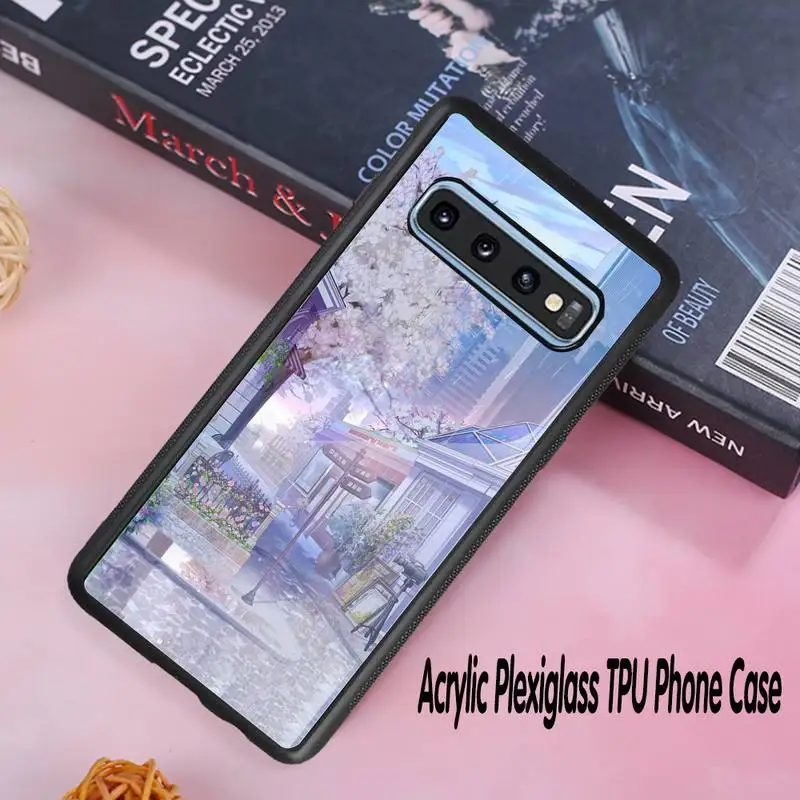 

Comic Scenes Plexiglass Phone Case For Samsung Galaxy S20 Ultra S10 S9 S8 S7 Plus Edge S10 E Lite Note 8 9 10 Pro Cover