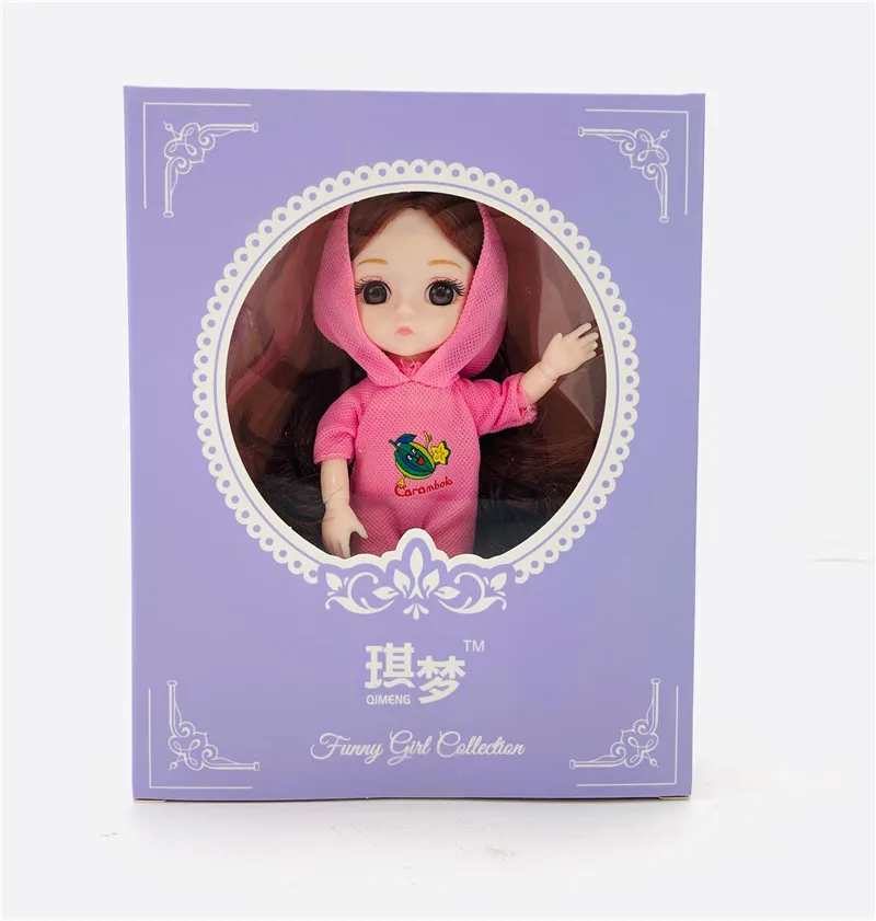 New 6Inch 13 Movable Joint BJD Doll 3D Big Eyes Dolls Baby Girl Dress Up Fashion Holiday Gift Toys for Girls |