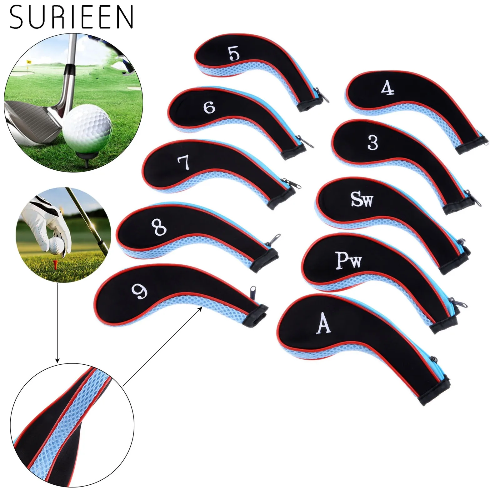 10 шт. неопрен Гольф Клуб Головные уборы для игры в гольф Чехлы клюшек защиты