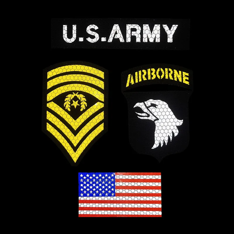 USA Flag 101st Airborne Patches US Army Tactical military Patch 3D Embroidery Badges patches | Дом и сад
