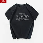 Забавная Мужская футболка the first 40 лет детства, 100% хлопок, летняя уличная одежда, ovesized, футболка, мужская одежда в стиле Харадзюку