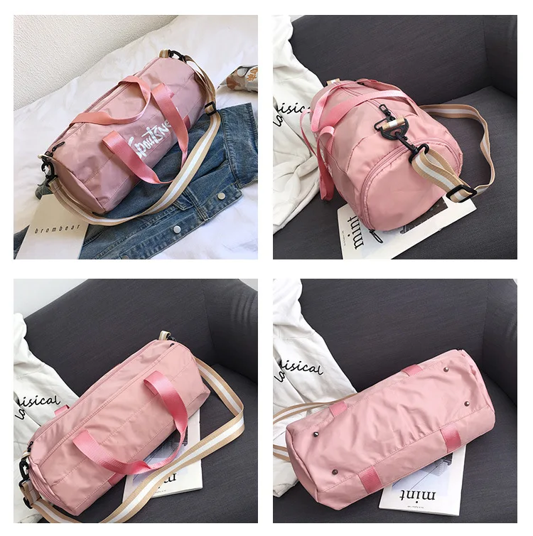 Unisex Men Zipper Fitness Gym Storage Handbag Duffle Luggage Large Capacity Waterproof Oxford Travel Bags Shoulder Messenger Bag