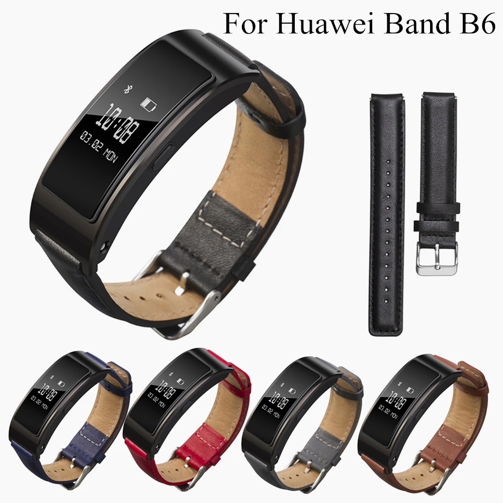 

Ремешок кожаный для Huawei Band B6, сменный Браслет из натуральной кожи, аксессуары для Huawei B6