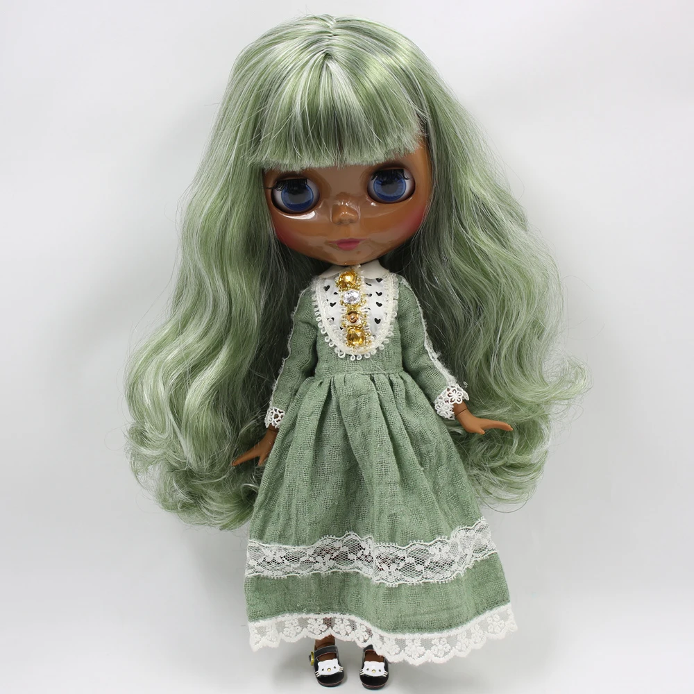Фото Кукла на заказ ICY DBS Blyth No.BL4299/136 зеленая белая с волосами 1/6 bjd ob24 аниме №5