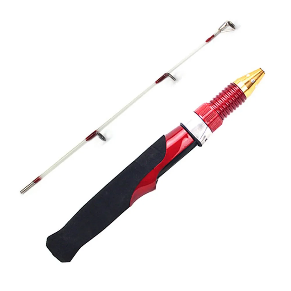 

Winter Ice Fishing Rod 51cm Mini Fishing Pole Portable Casting Ultralight Rods Fiberglass Red Multipurpose Use For Outdoor