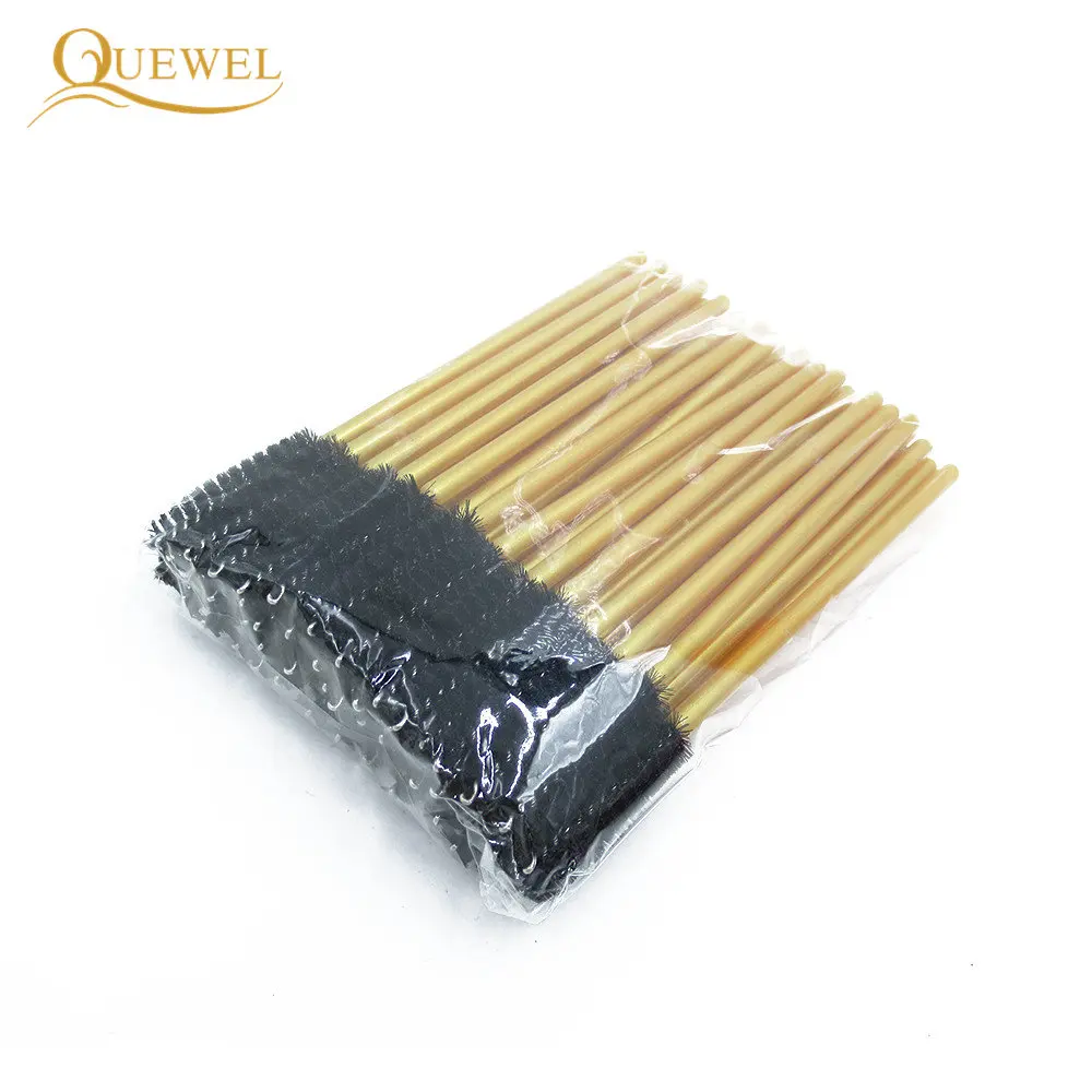 Black-Gold 50 шт одноразовая щетка для ресниц, тушь для ресниц, палочки для ресниц, ресницы для наращивания, аппликатор для бровей, косметическая Кисть для макияжа, наборы инструментов - Цвет: Black-Gold