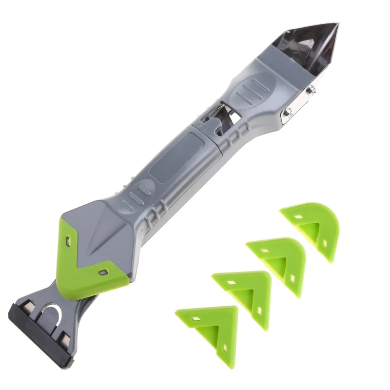 

5 In1 Silicone Remover Caulk Finisher Sealant Smooth Scraper Grout Kit Tools