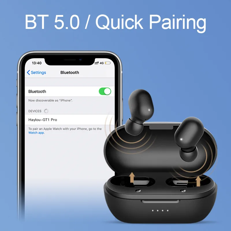CHTUN GT1 Pro длинные батареи HD стерео TWS Bluetooth наушники сенсорное управление