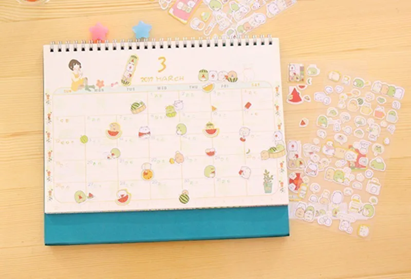 Милые животные прозрачные наклейки s Kawaii DIY украшения ручной дневник для счетов стикеры Скрапбукинг школьные канцелярские принадлежности 06484