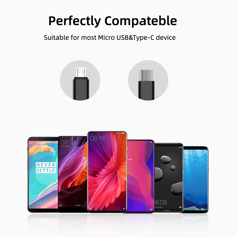 2 в 1 USB кабель Мобильный телефон OTG Type C Micro зарядный адаптер для Samsung S9 Huawei P30 0