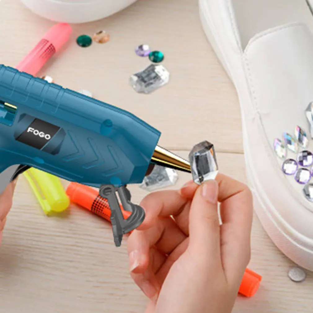

New High Temp Heater Melt Hot Glue Gun 40W DIY Household Industrial Heat Mini Glue Gun USB Recharge With 10pcs 7mm Glue Sticks
