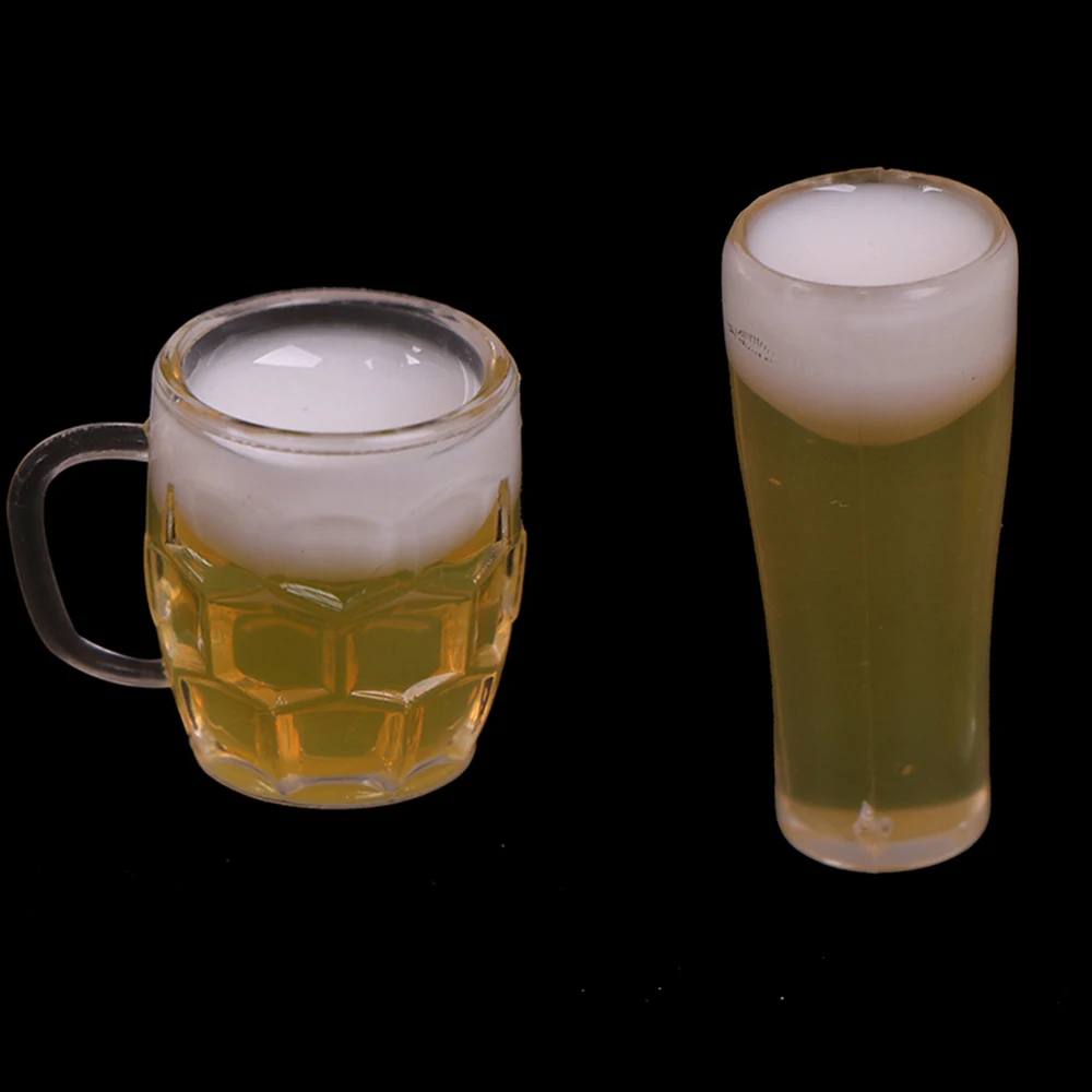 

2 шт., мини-бокал для вина, пива, кукольного домика, в масштабе 1:12, детали для самостоятельной сборки, пластиковый прозрачный Кубок, миниатюрн...