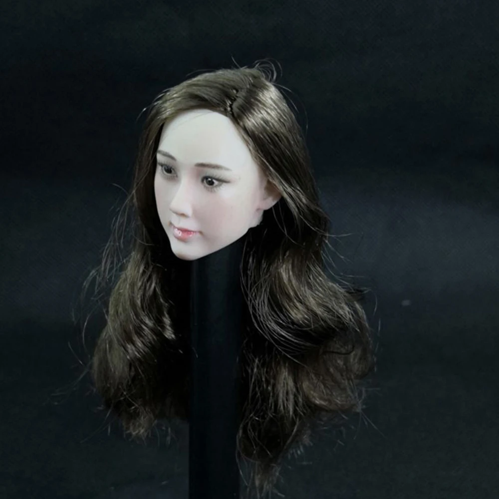 

1/6 Scale Female Action figure Asian Movie Star Dai Wenwen Head Carving Doll Cute Cartoon for 12" PH Pale Female Figure Body