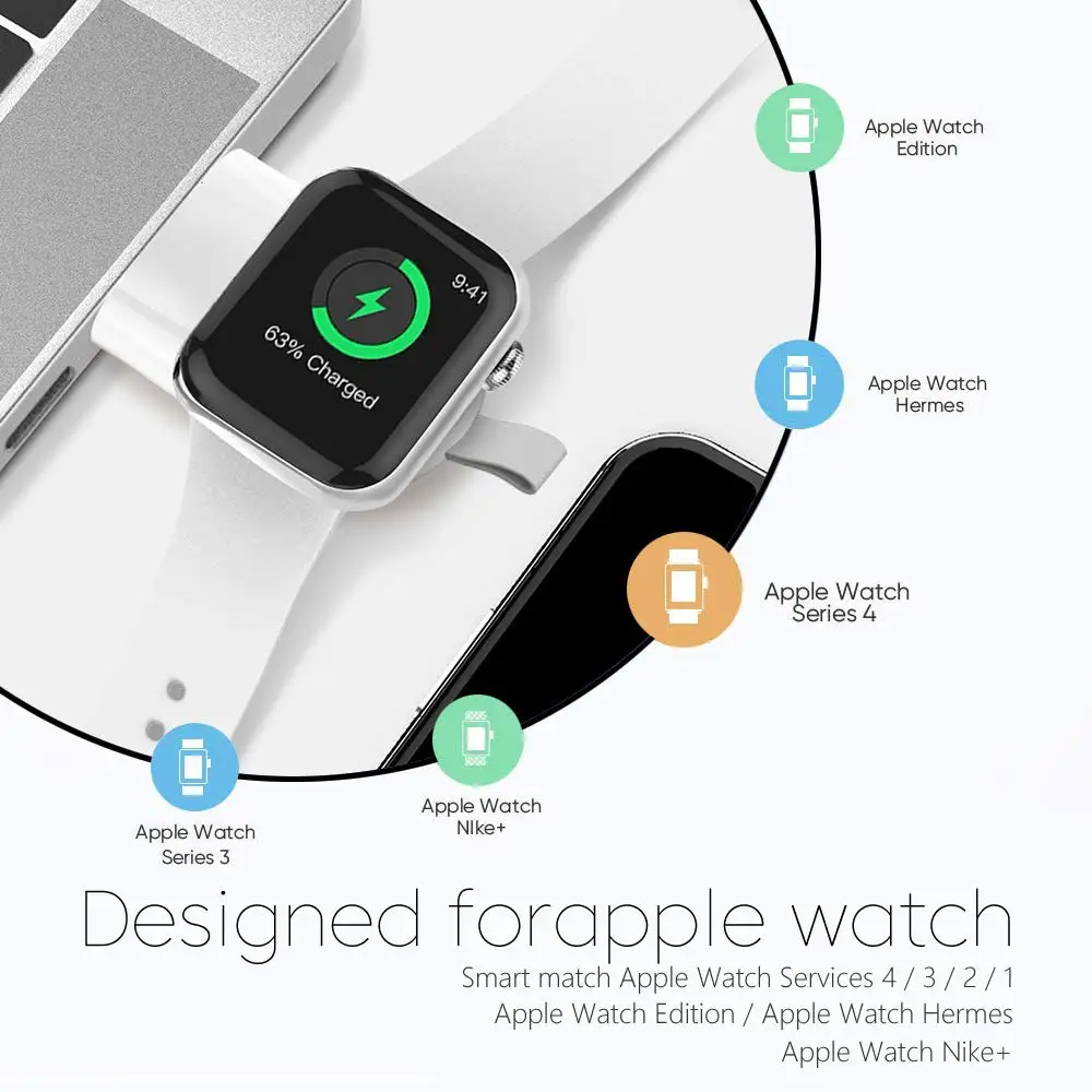 Портативное беспроводное зарядное устройство для IWatch 6 SE 5 4 зарядная док-станция