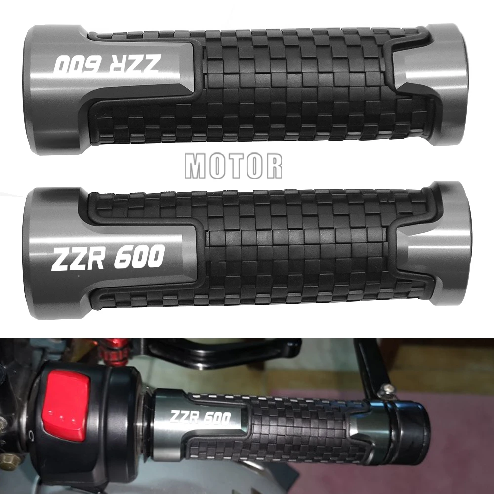 

For Kawasaki ZZR600/ZZR 600 1990-2009 7/8"22mm Motorcycle Street Racing Bike Rubber Anti-Slip Handle Bar Handlebar Hand Grips