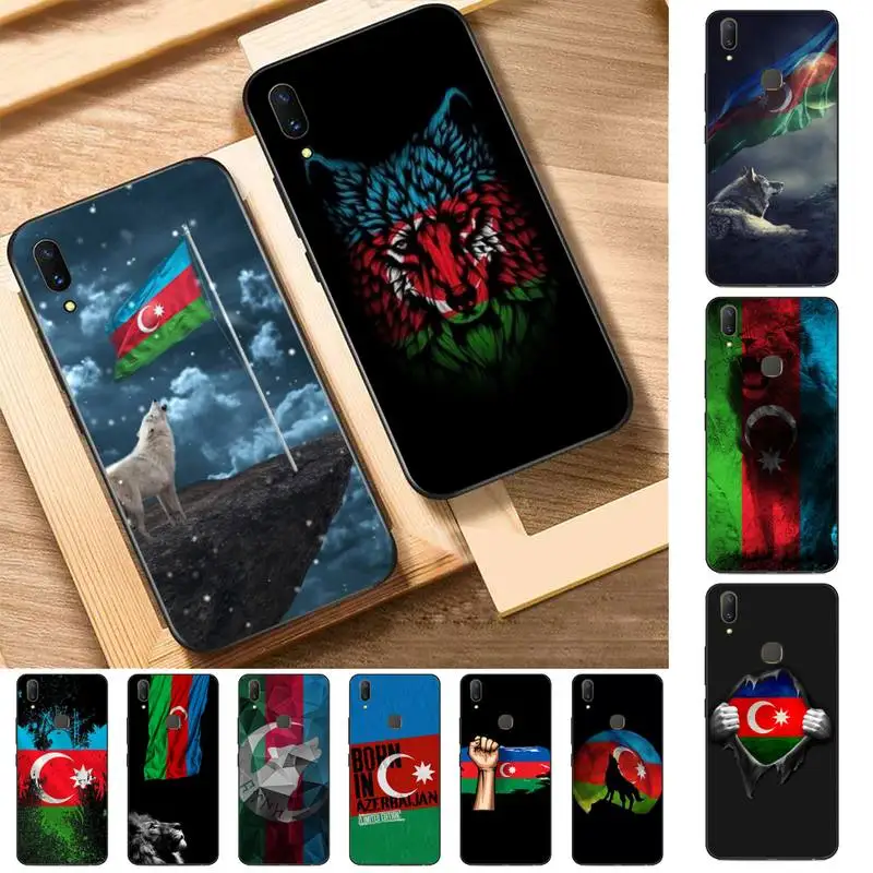 

TOPLBPCS Azerbaijan flag Phone Case for Vivo Y91C Y11 17 19 53 81 31 91 55 V17 11i 9 fot oppo