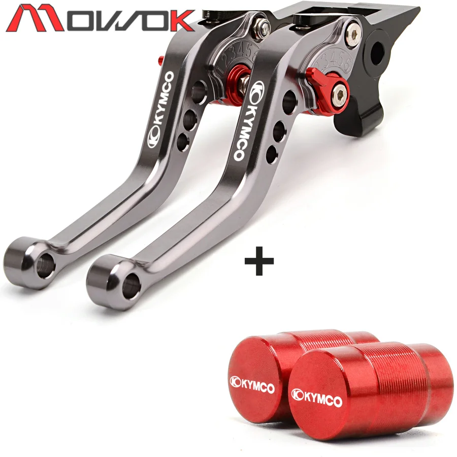 titanium red A Для KYMCO центр XCITING K-XCT 300 CK250T 300T мотоцикл короткие тормозные рычаги сцепления и крышки клапана шины Крышка для - Цвет: titanium red A