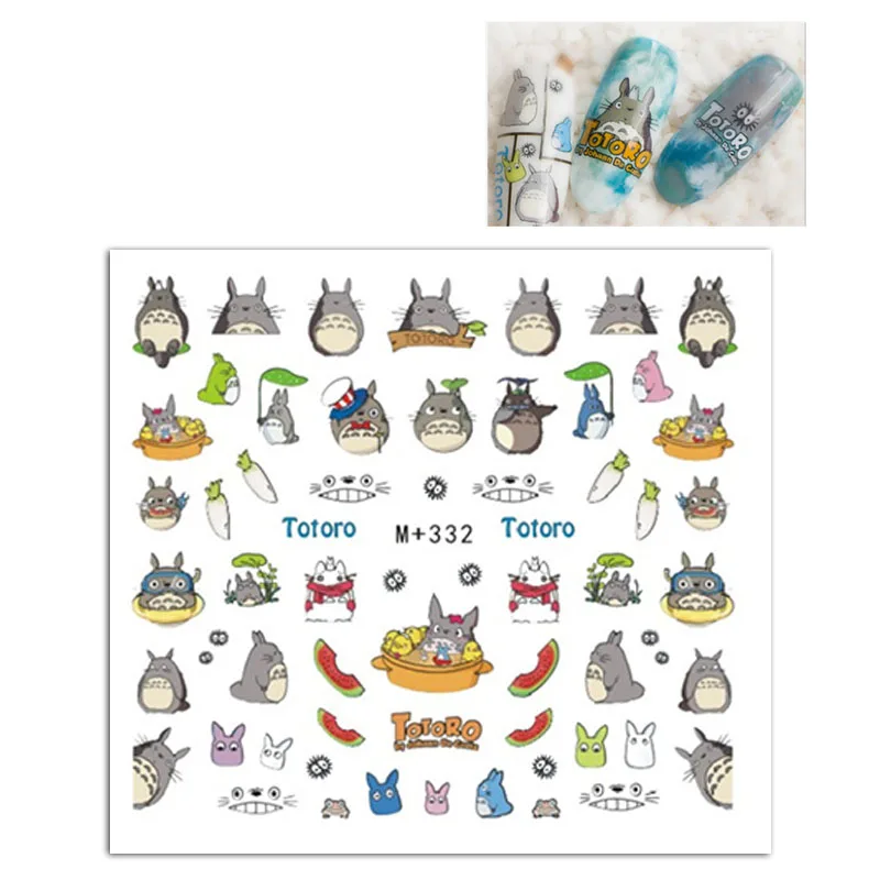 

Miyazaki Hayao Series Children's Cartoon Nail Art Stickers Water Decal Transfer Foil Decoration Repair Accessories Kids Toys Hot