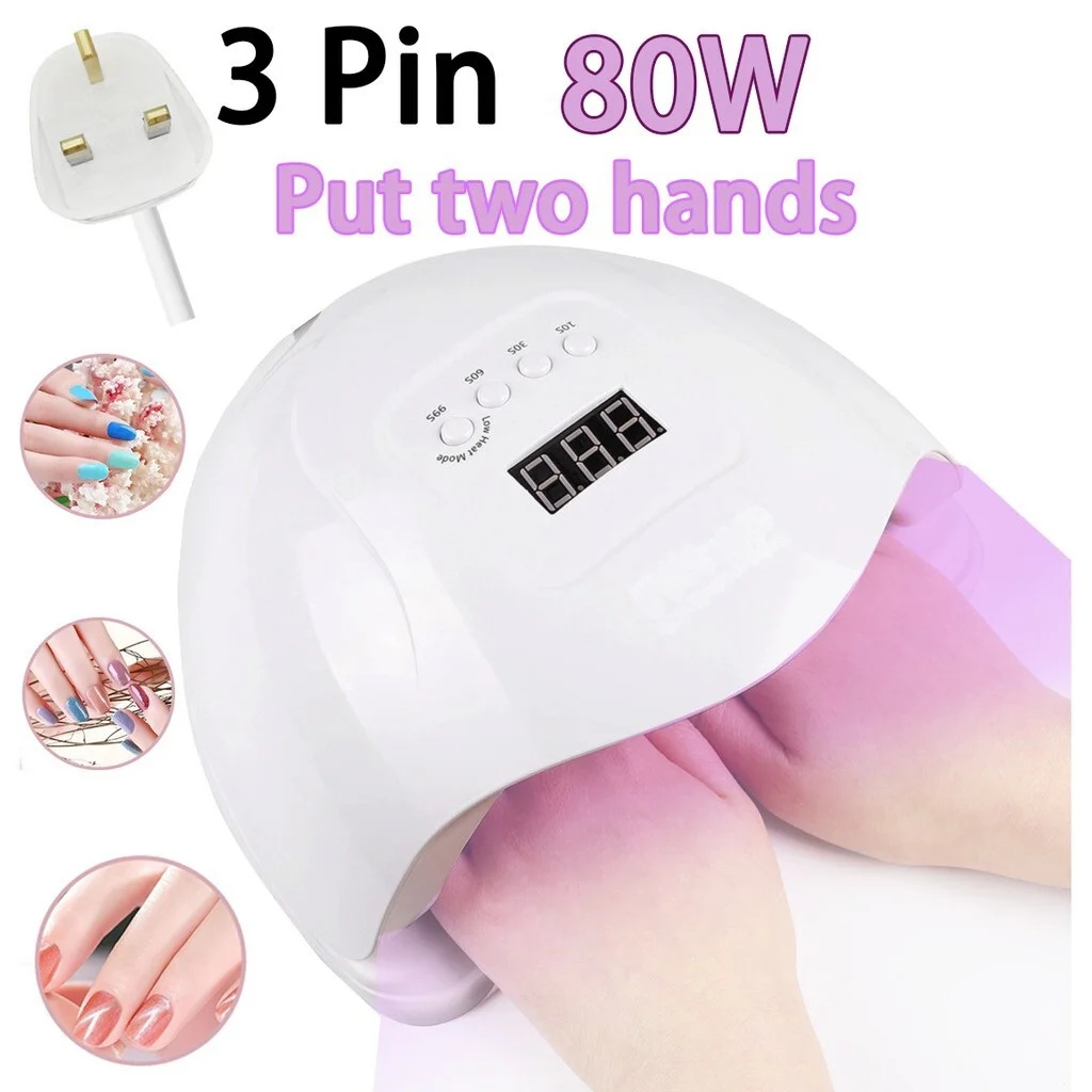 

Ready 80W Ice lamp UV LED Nail Lamp Gel Polish Curing Light Manicure Machine High Power Nail Dryer Automatic Induction