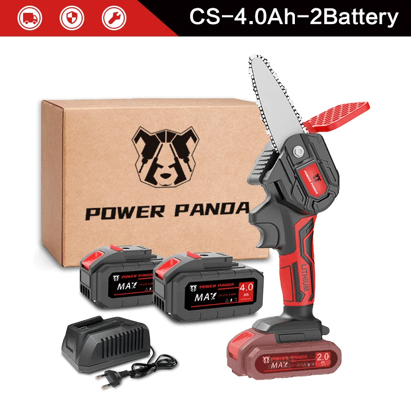 Мощность панда 4 дюйма бесщеточный цепная пила беспроводной мини Ручной обрезная