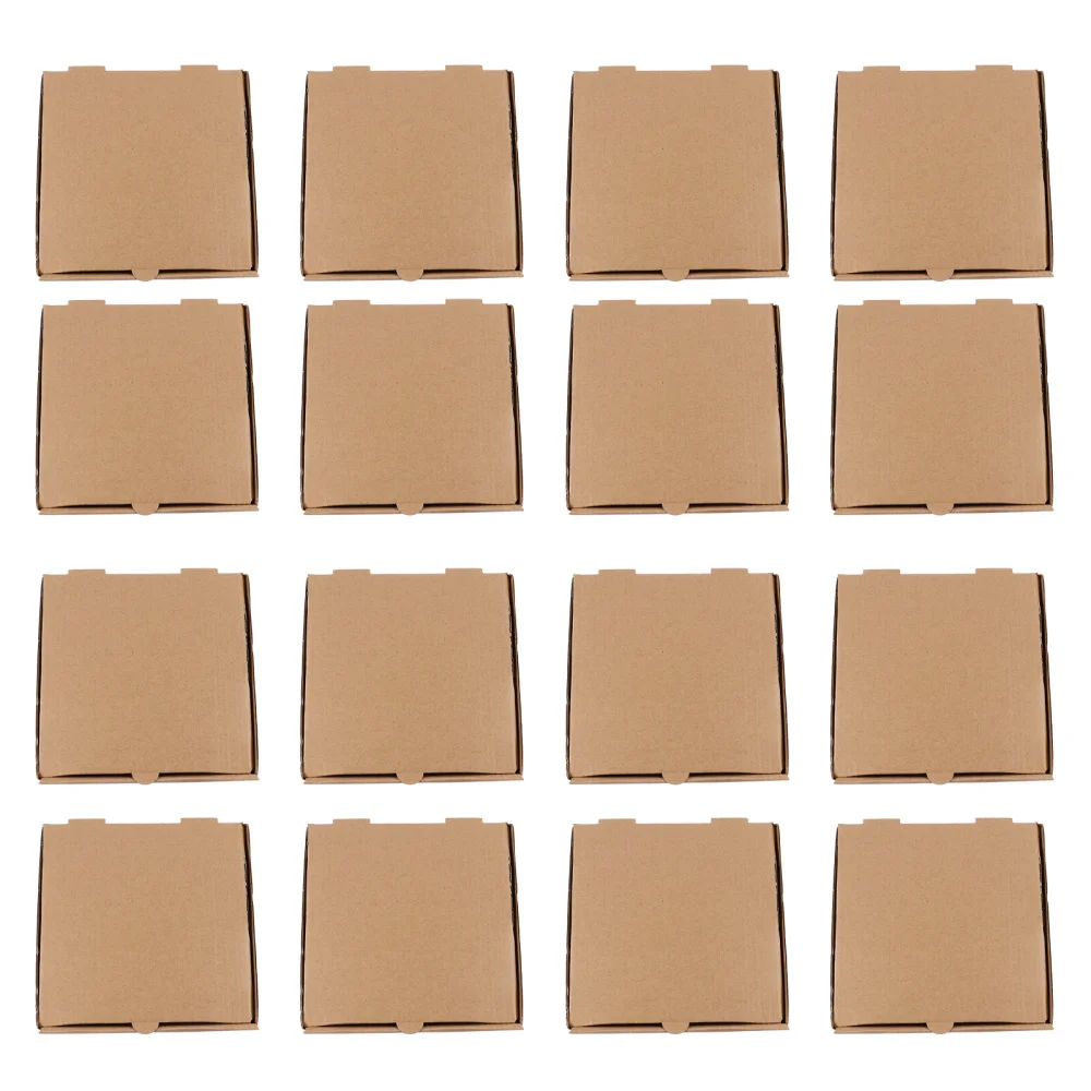 

25pcs Square Flat Cardboard Boxes 6 Inch Pizza Boxes Pizza Storage Case