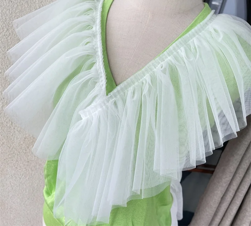 18 см 2 м/лот супер высший класс четыре угловые сетки отделка из сетки, кружева 2 слоя Тюль одежда аксессуары X1478