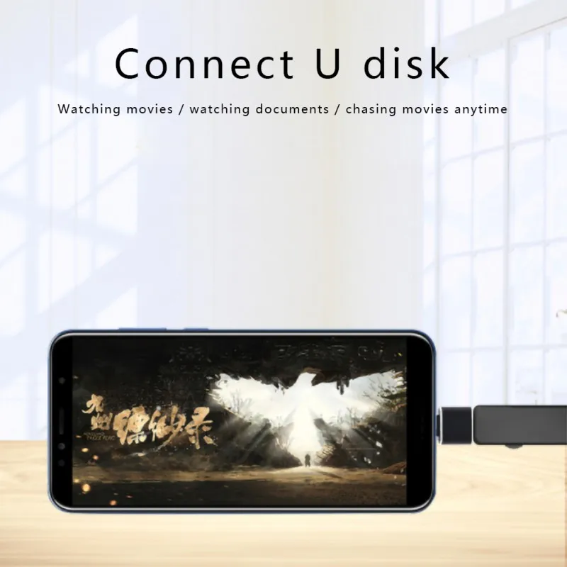 Мини адаптер круглой формы usb type C к USB 3 0 из алюминиевого сплава OTG быстрая