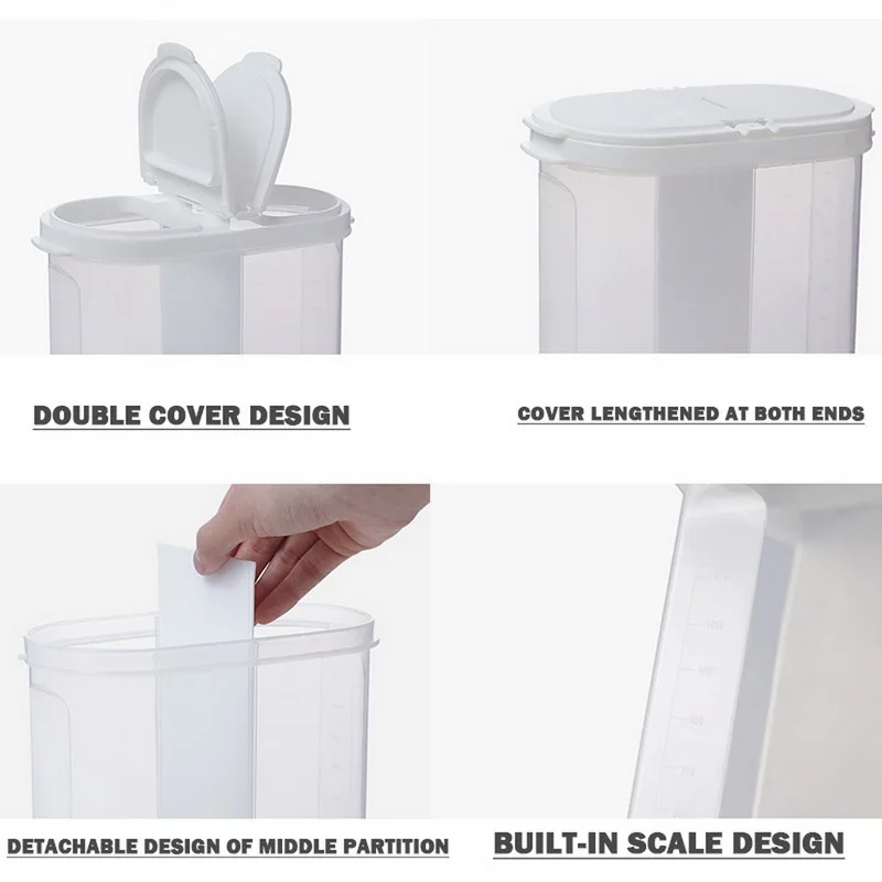 2 сетки пластиковый кухонный диспенсер для зерновых продуктов коробка хранения