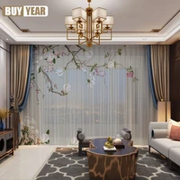 digital printing curtains new chinese style modern simple to map custom living room bedroom study office tulle curtains