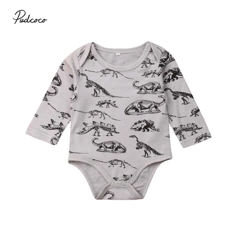 2019 одежда для малышей на весну и осень комбинезон с длинными рукавами принтом