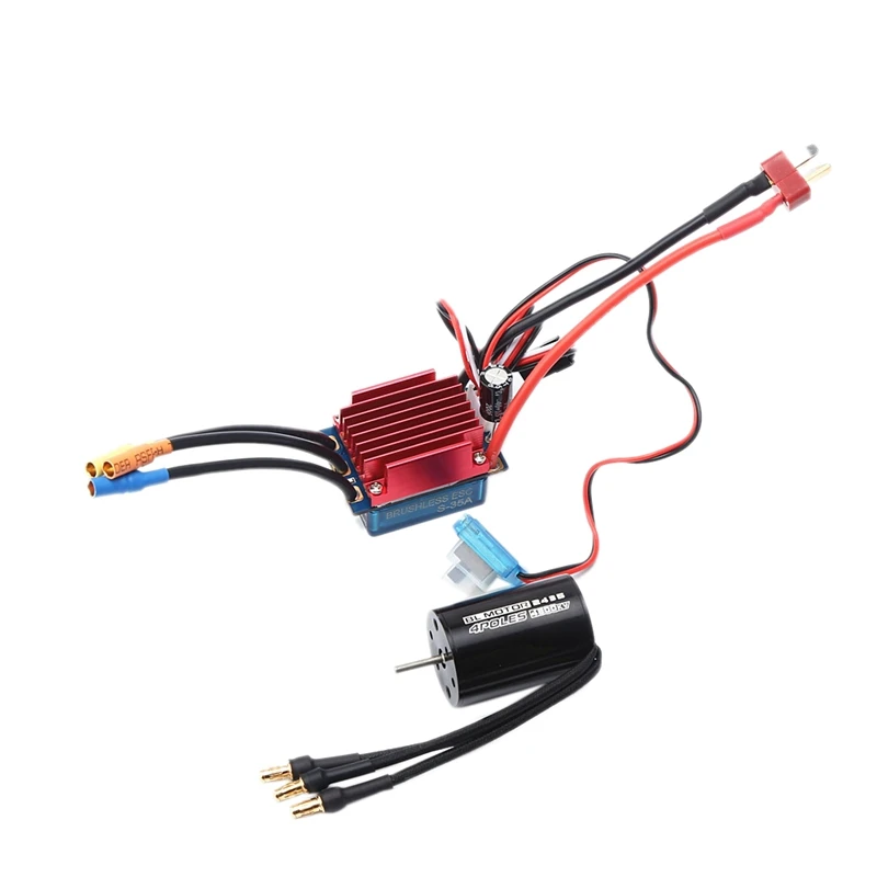 

Мотор ESC с дистанционным управлением 2435, 4P бесщеточный мотор с датчиком, 35A бесщеточный ESC для радиоуправляемого внедорожника 1/16 1/18