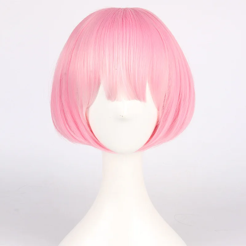 Парик для косплея Rem Ram с аниме Re ZERO синтетический Хэллоуина карнавала вечерние