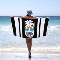rectangular digital printing beach towel microfiber bath towel fruit pattern seaside cushion