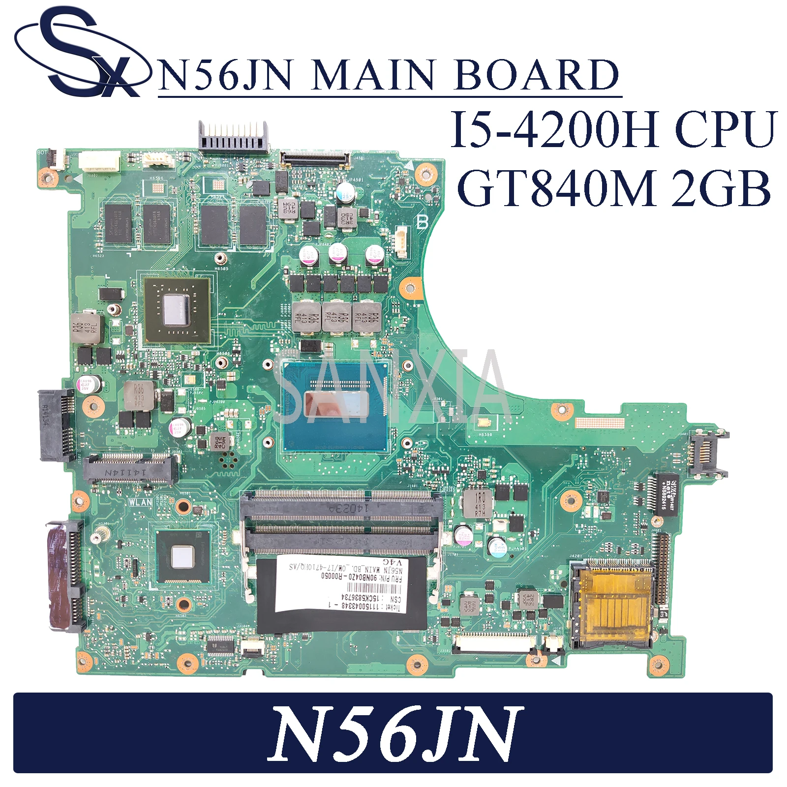 

Материнская плата KEFU N56JN для ноутбука ASUS N56JN N56J, оригинальная материнская плата