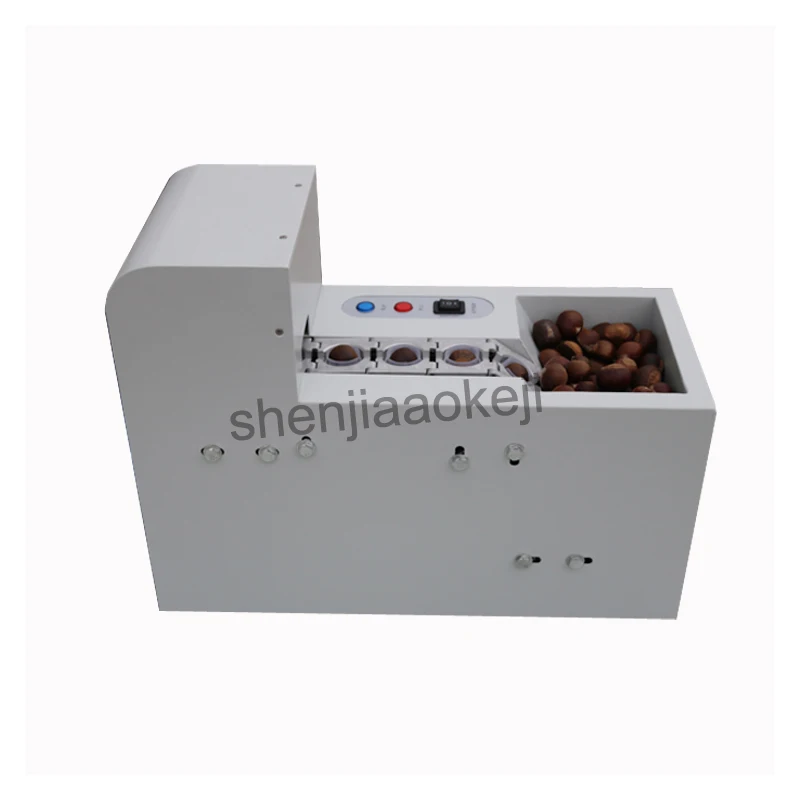 

1pc 220V 500W Automatic chestnut opening machine Double chain plate Chestnut Opening Machine Chestnut cut-out machine