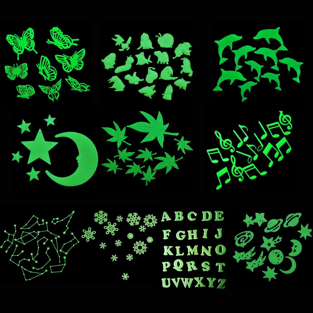 Plastic Decor Boys Girls Home Wall Glow In The Dark Stickers Decals Baby Bedroom Nursery Room SUPT BV789 | Дом и сад