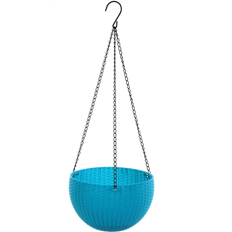 Sky blue S Домашний цветочный горшок из смолы для отеля, балкона, подвесная корзина для растений, садовый суккуленты, держатель - Цвет: Sky blue S