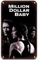 million dollar baby movie 2004 tin signs vintage movies fashion for room outdoors man kitchen home farmhouse 8x12 inches