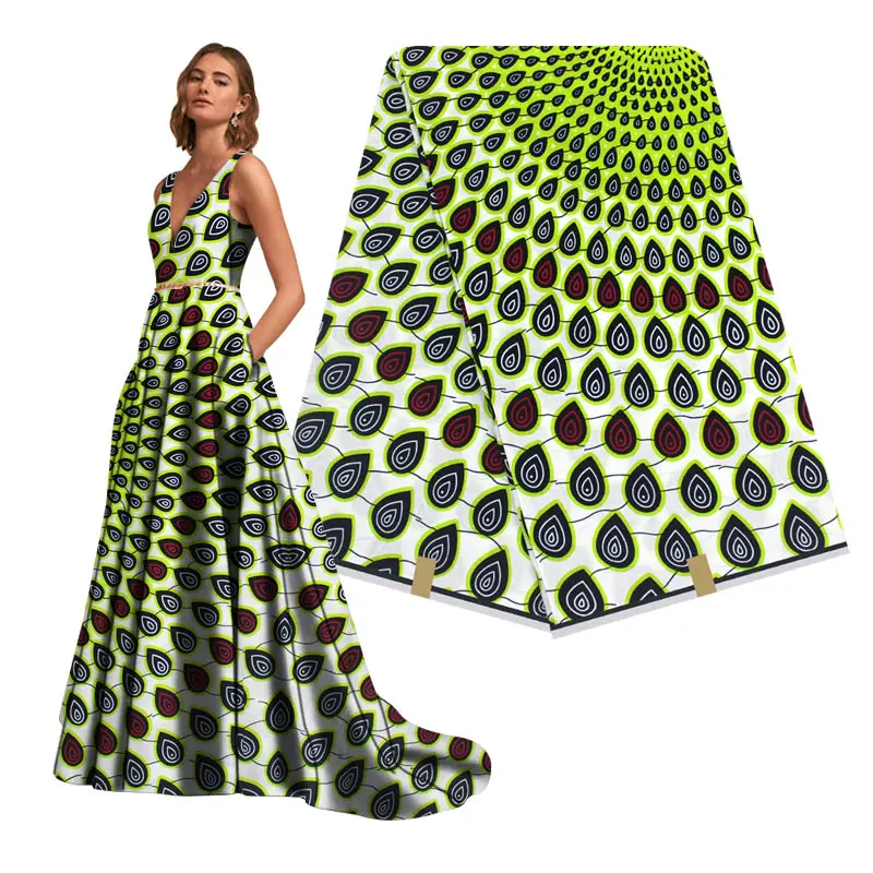 

African real cotton Wax Print 6Yard Real Wax Fabric For Women Party Dress Making Crafts H200514