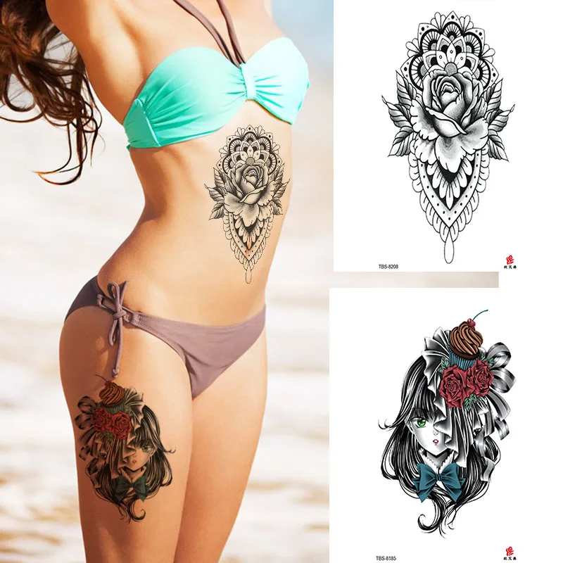 

Наклейка-Татуировка Женская, водостойкая, временная